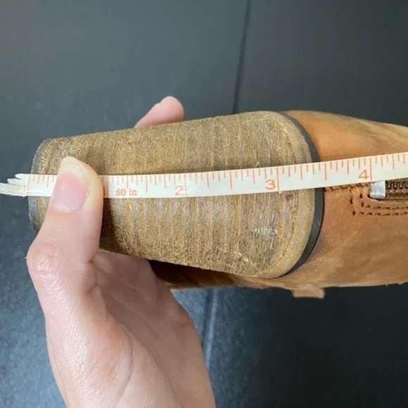 FREE PEOPLE tan leather Hybrid slit heeled ankle boots 40 - Picture 11 of 11